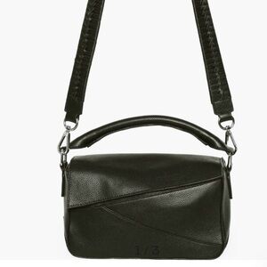 Black Leather Crossbody Bag